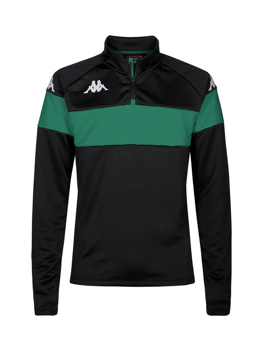 Sweat Noir/Vert Garçon Kappa Dovare 2