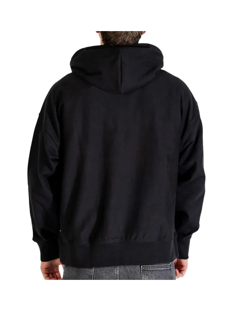 Sweat à Capuche Noir Homme Calvin Klein Jeans Premiums 3