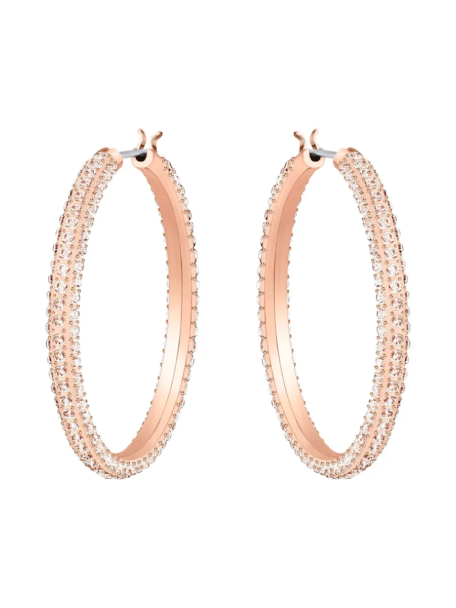 Swarovski - Créoles Dextera - plaqué or rose 1
