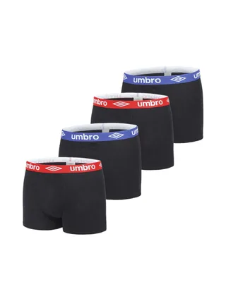 Lot De 4 Boxer Noir/Bleu/Rouge Homme Umbro CLASS4 1