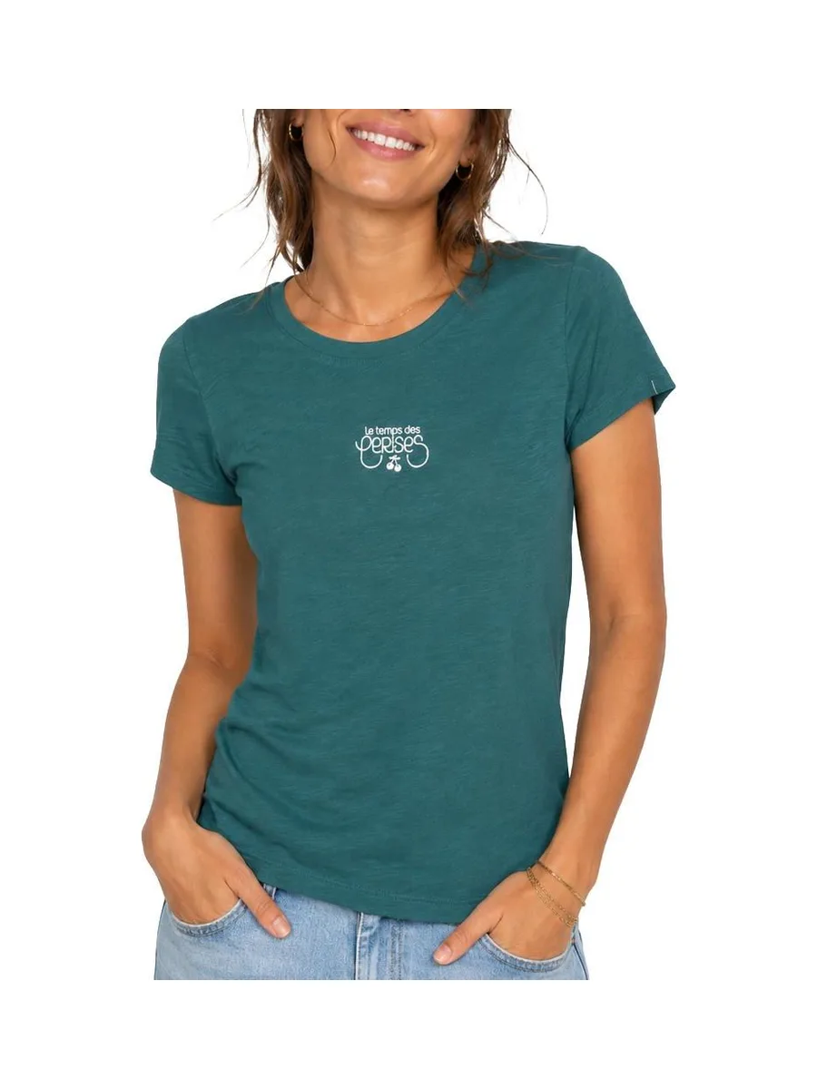 T-shirt Vert Fille Le Temps Des Cerises Remus 1