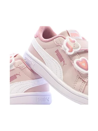Baskets Rose Fille Puma Smash 3.0 Badges 7