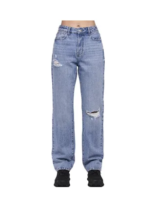 Jean Droit Bleu Femme Pieces Donna 1