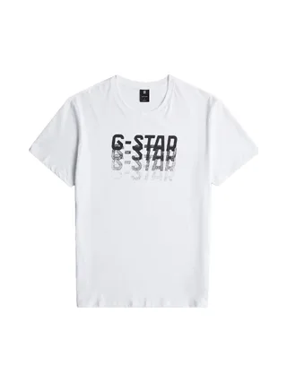 T-Shirt Blanc Homme G-Star RAW Faded 2