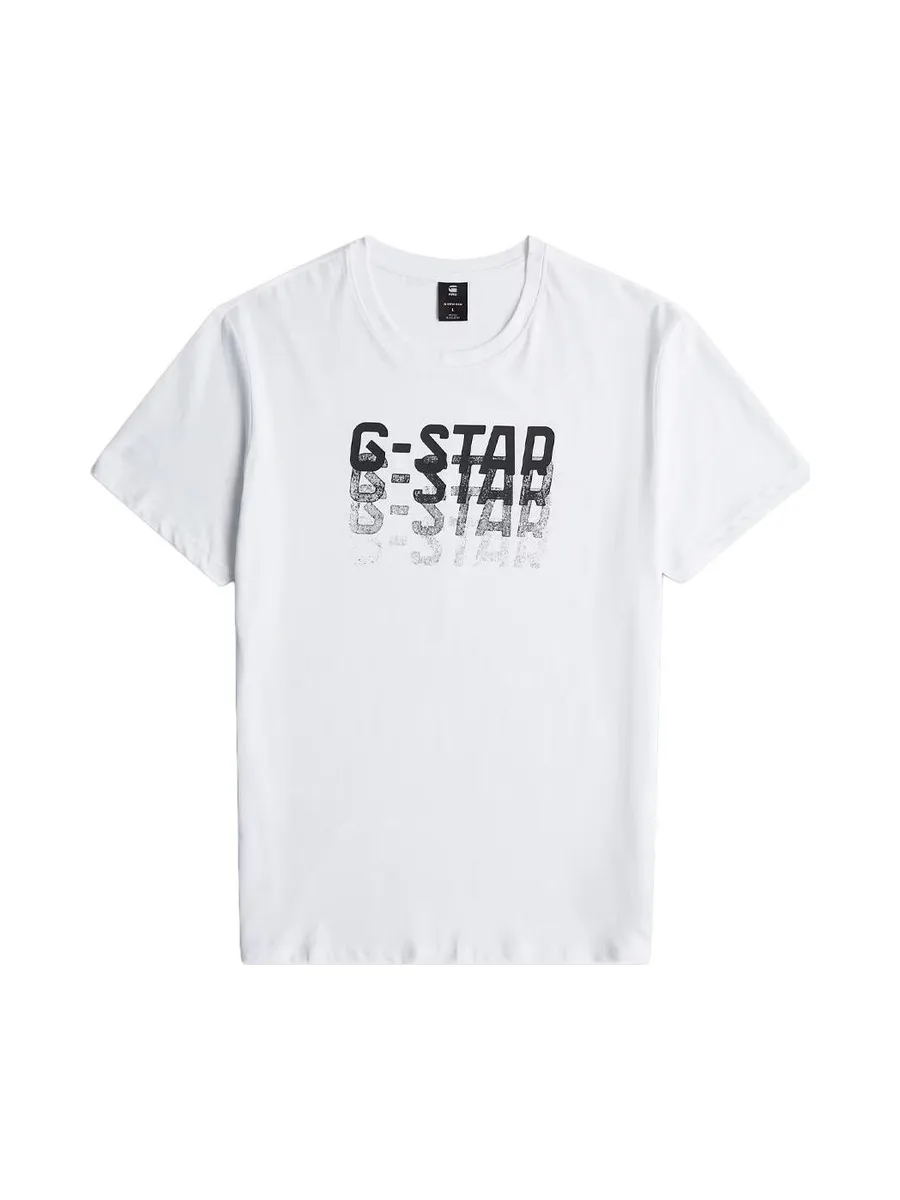 T-Shirt Blanc Homme G-Star RAW Faded 3