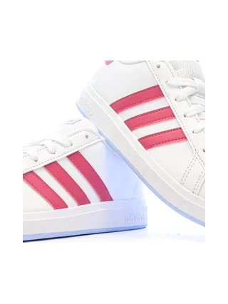 Baskets Blanches/Roses Fille Adidas Grand Court 2.00 7