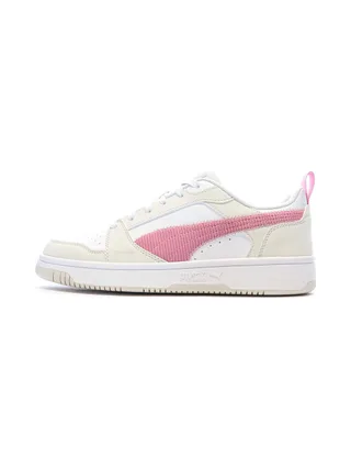 Baskets Ecru/Rose Fille Puma Rebound V6 Lo Cord 1