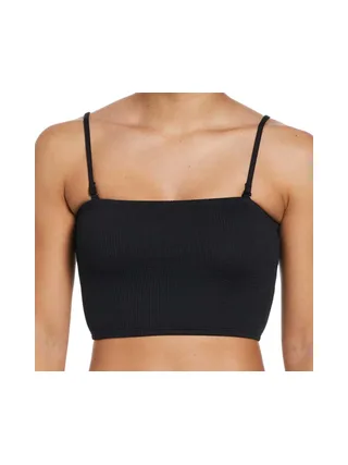 Haut de maillot de bain Noir Femme Nike Bandeau Midkini 1