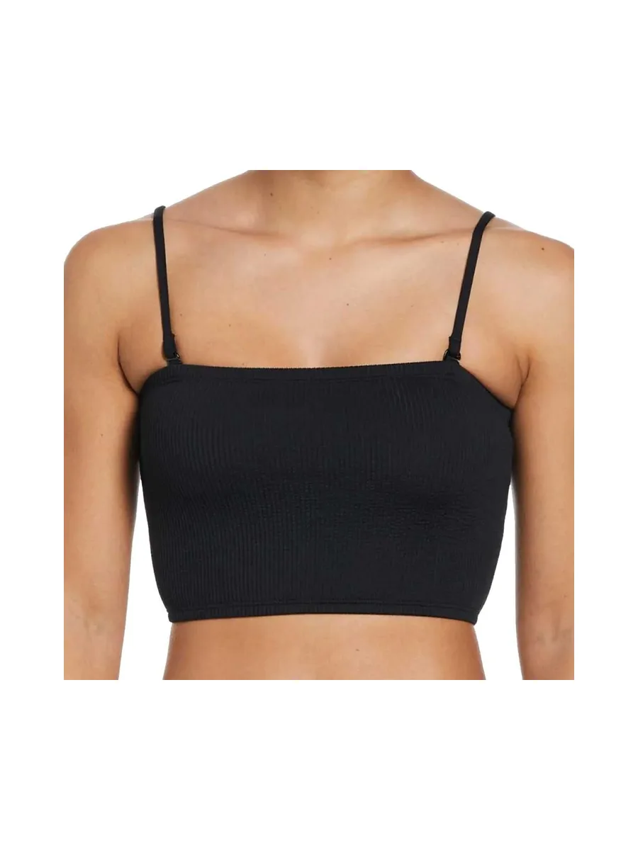 Haut de maillot de bain Noir Femme Nike Bandeau Midkini 1