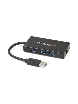 Portable USB 3.0 Hub w/Gigabit Ethernet 1