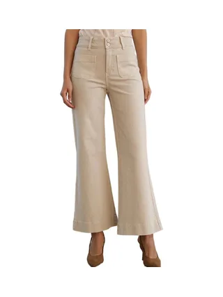 Jean Flare Beige Femme Oraije Jean Flare Elenette 1