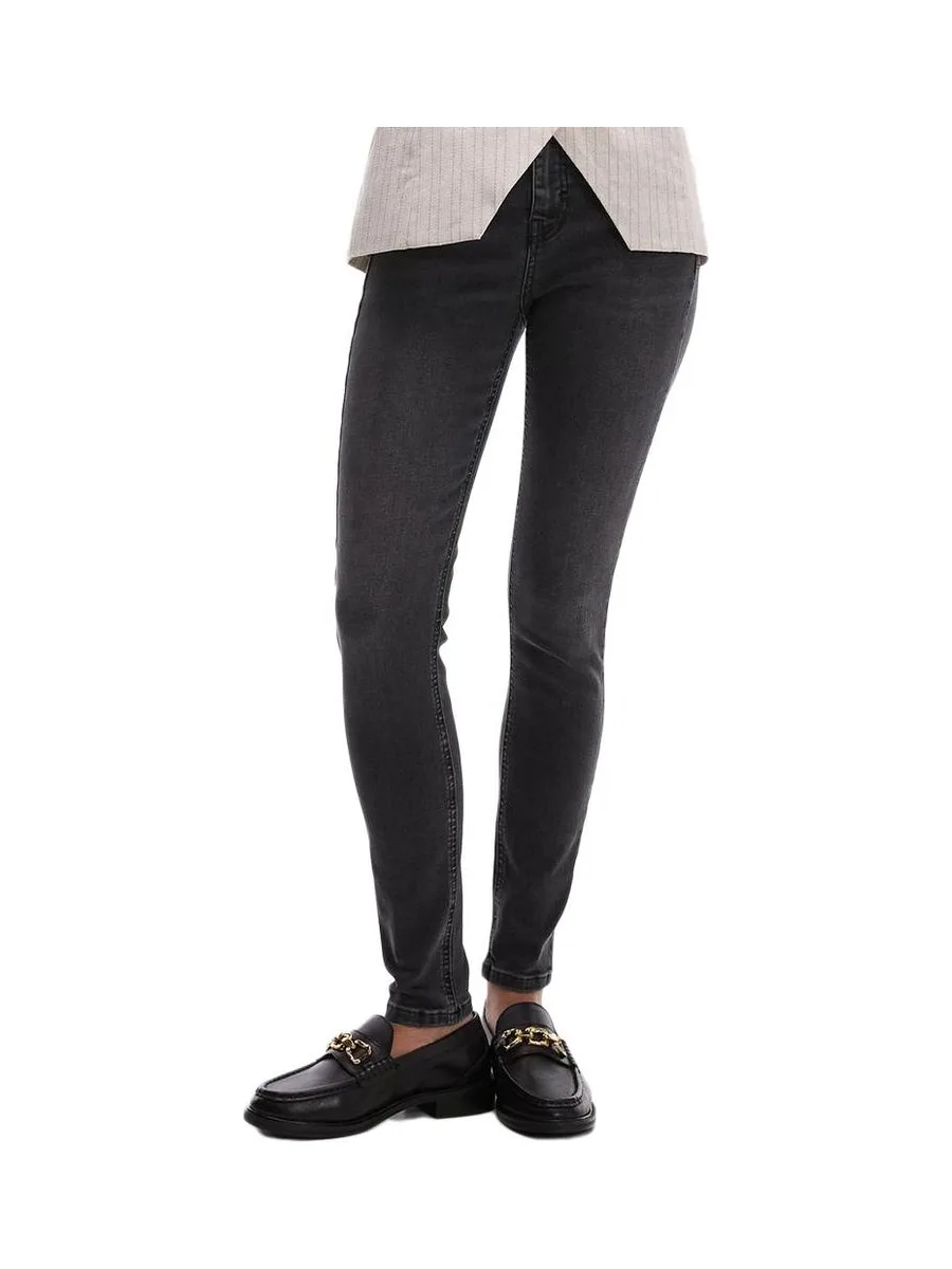 Jean Gris Femme Topshop Jamie Hr Slim 1