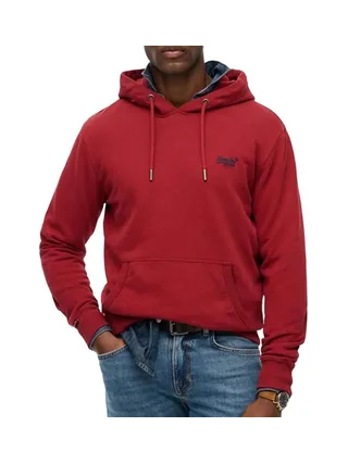 Sweat Rouge Homme Superdry Essential Logo 1