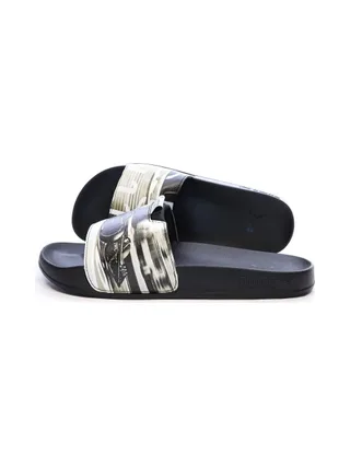 Claquettes Blanches/Noires/Argent Homme Puma 308368 1