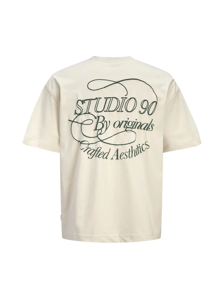 T-Shirt Beige Garçon Jack & Jones Niagara Crew Neck 3