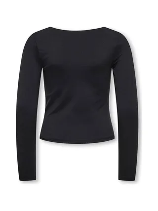 T-Shirt Manches Longues Noir Fille Kids ONLY Kogea 3