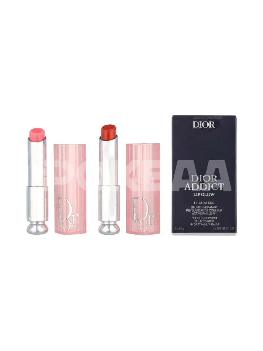 Dior Addict Lip Glow Duo Set 6.4g - #001 Pink 3,2g/#012 Rosewood 3,2g 1