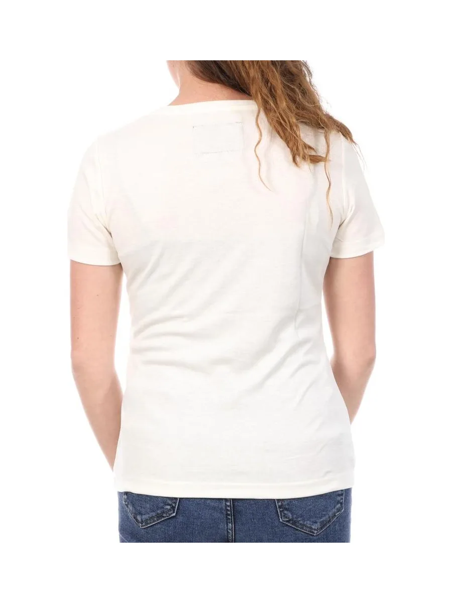 T-Shirt Crème Femme Le Coq Sportif Coq Marshmallow 3