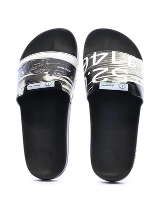Claquettes Blanches/Noires/Argent Homme Puma 308368 3
