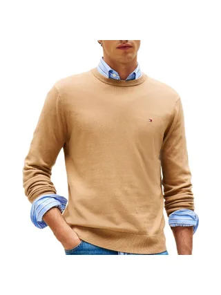Pull Marron Homme Tommy Hilfiger Pima MW0MW28046 1