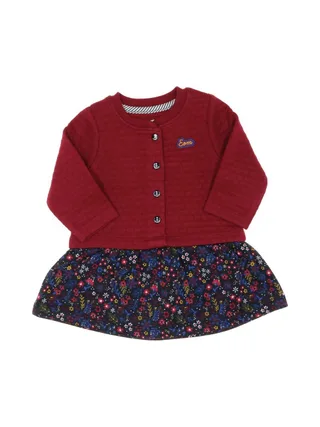 Robe Marine/Fuchsia à fleurs Fille EOM Emini 1