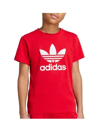 T-Shirt Rouge Mixte Adidas Trefoil 1