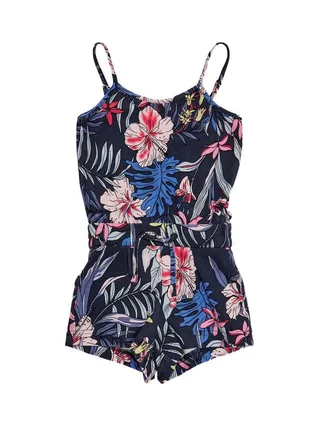 Combishort Bleu à fleurs Fille Kids ONLY Strap Jungle 1