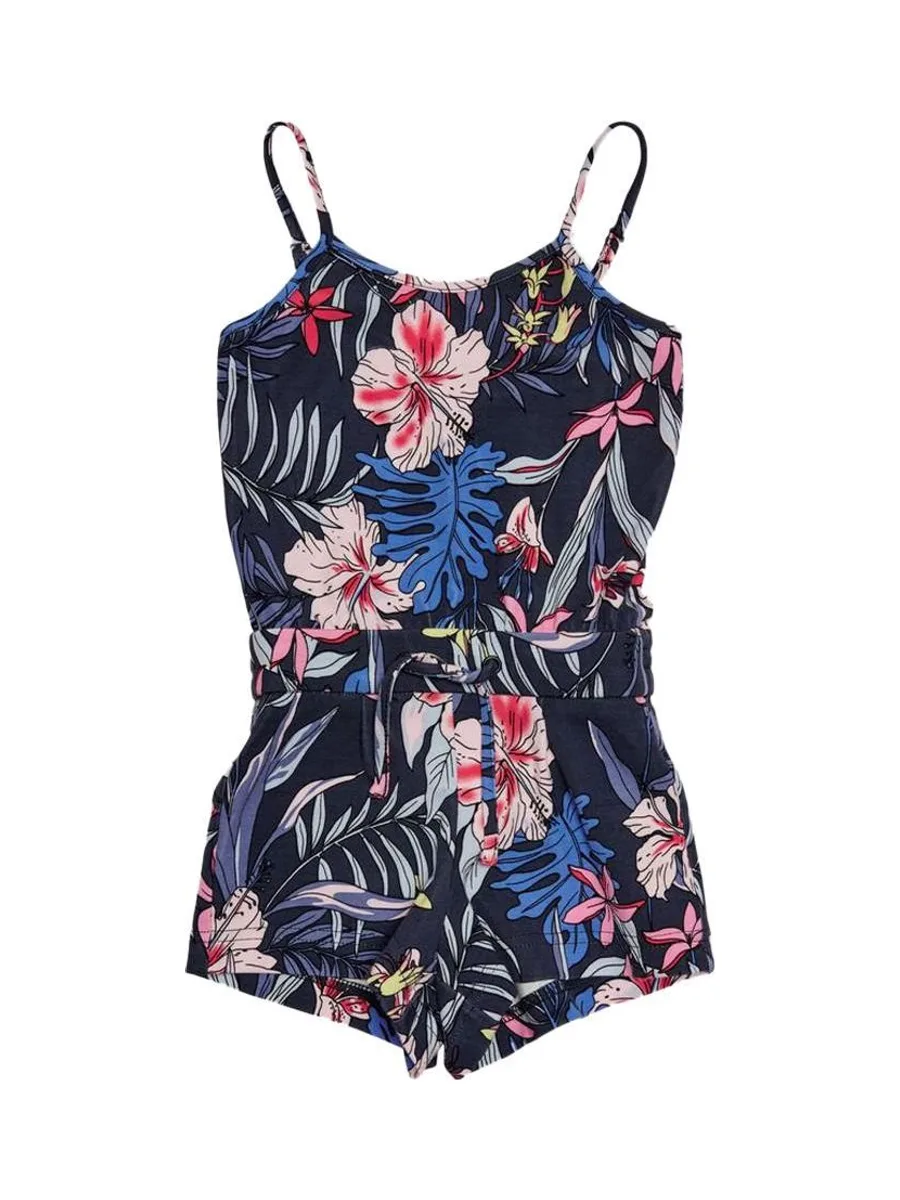 Combishort Bleu à fleurs Fille Kids ONLY Strap Jungle 1