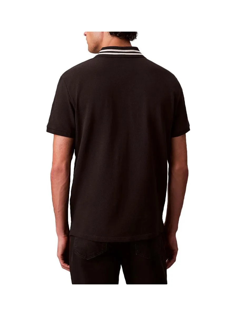 Polo Noir Homme Calvin Klein Jeans Pique 3