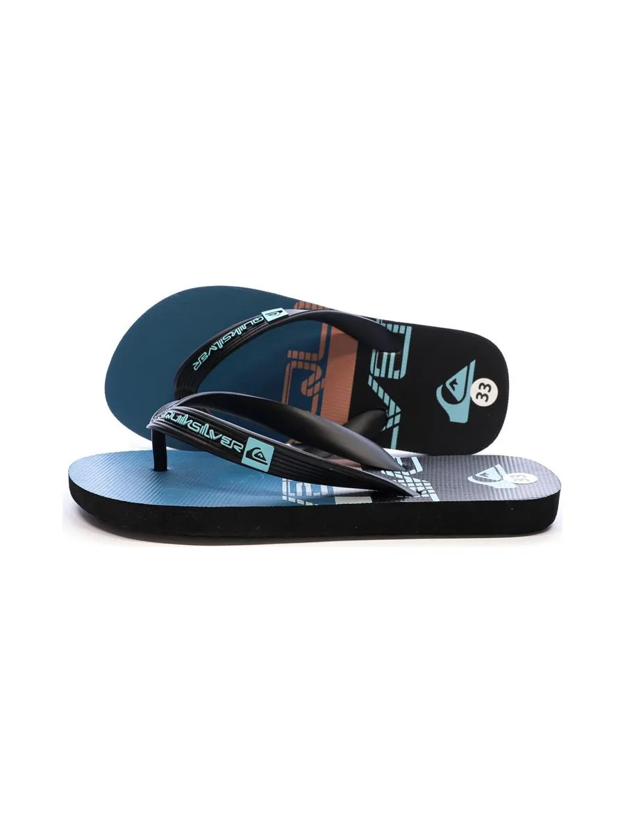 Tongs Noir/Bleu Garçon Quiksilver Java Quik 2