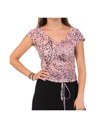 Top imprimé Léopard Rose Femme Guess W1GP9JK2X51 1