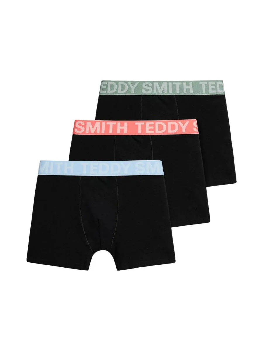 Lot de 3 Boxers Noirs Homme Teddy Smith 1TS/52/11 1