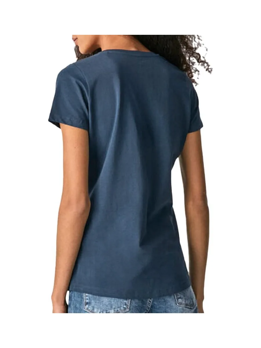 T-Shirt Gris/Bleu Femme Pepe jeans New Virginia 3