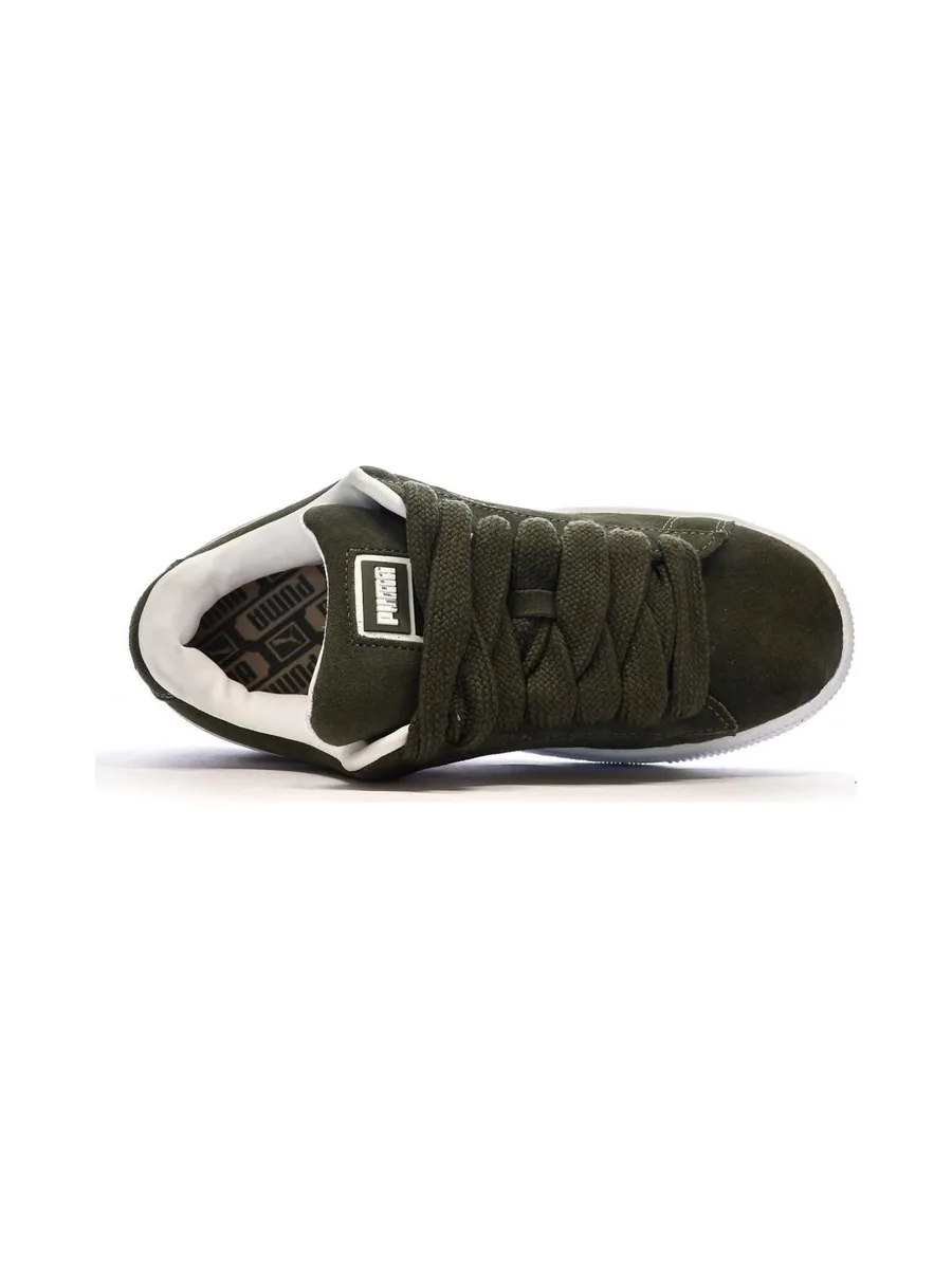 Baskets Kaki/Blanc Femme Puma Suede XL 5