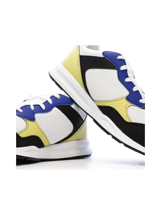 Baskets Blanc/Noir/Jaune Garçon Le Coq Sportif R500 7