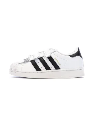 Basket Blanches/Noires Garçon Adidas Superstar 1