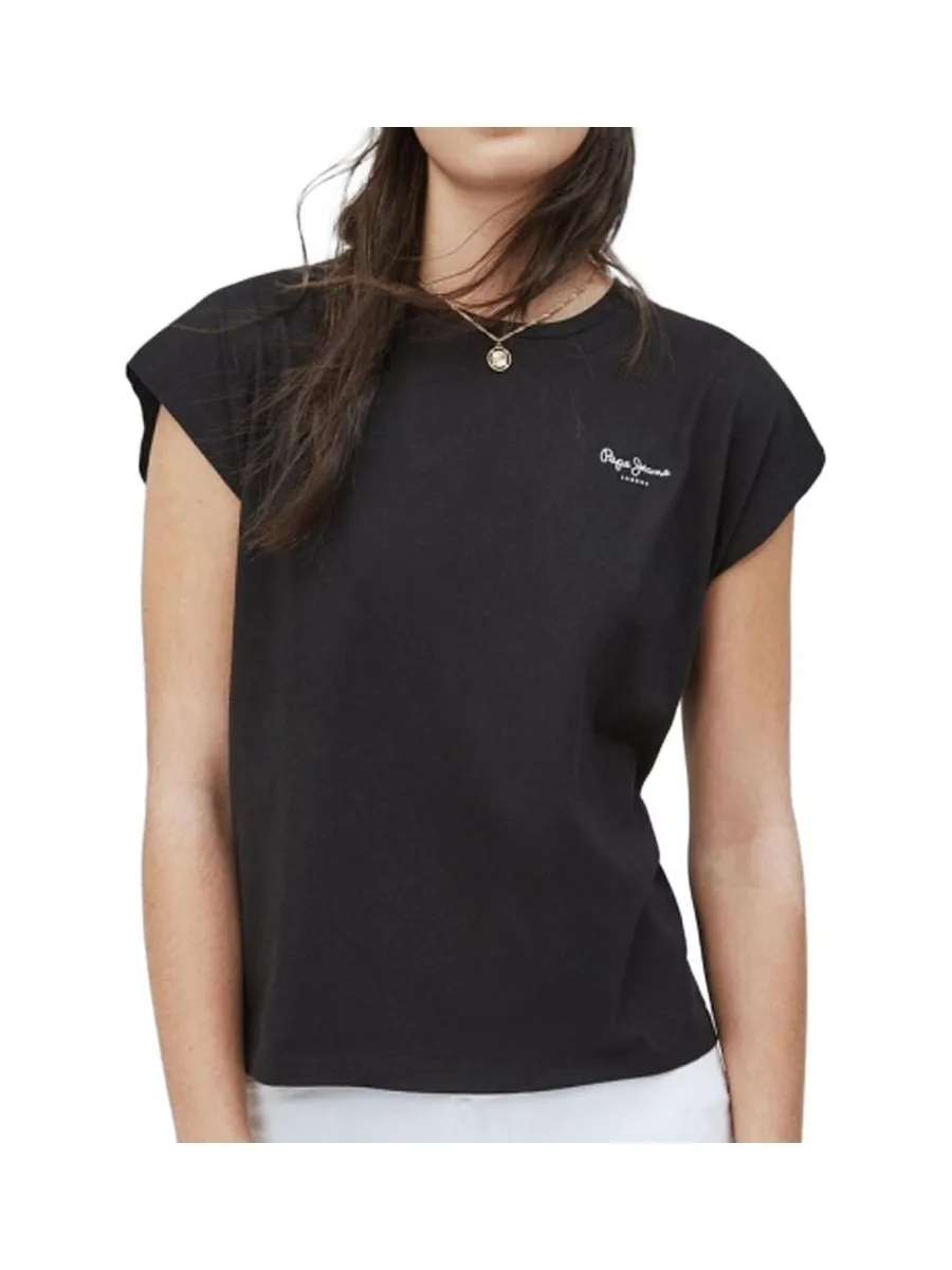 T-shirt Noir Femme Pepe Jeans Bloom 2