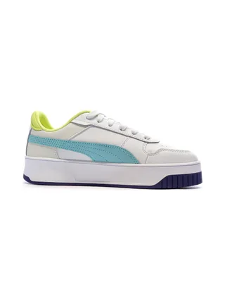 Baskets Blanc/Vert Femme Puma Carina 2