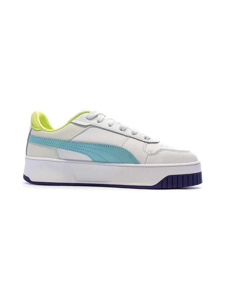 Baskets Blanc/Vert Femme Puma Carina 2
