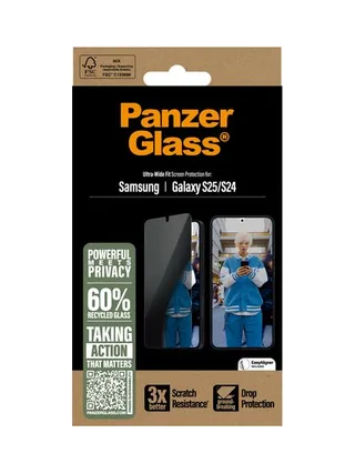 PanzerGlass ® 2-Way Privacy Screen Protector Samsung Galaxy S25 | S24 | Ultra-Wide Fit 3