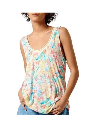 Débardeur Blanc à fleurs Femme Kaporal FREDA 1