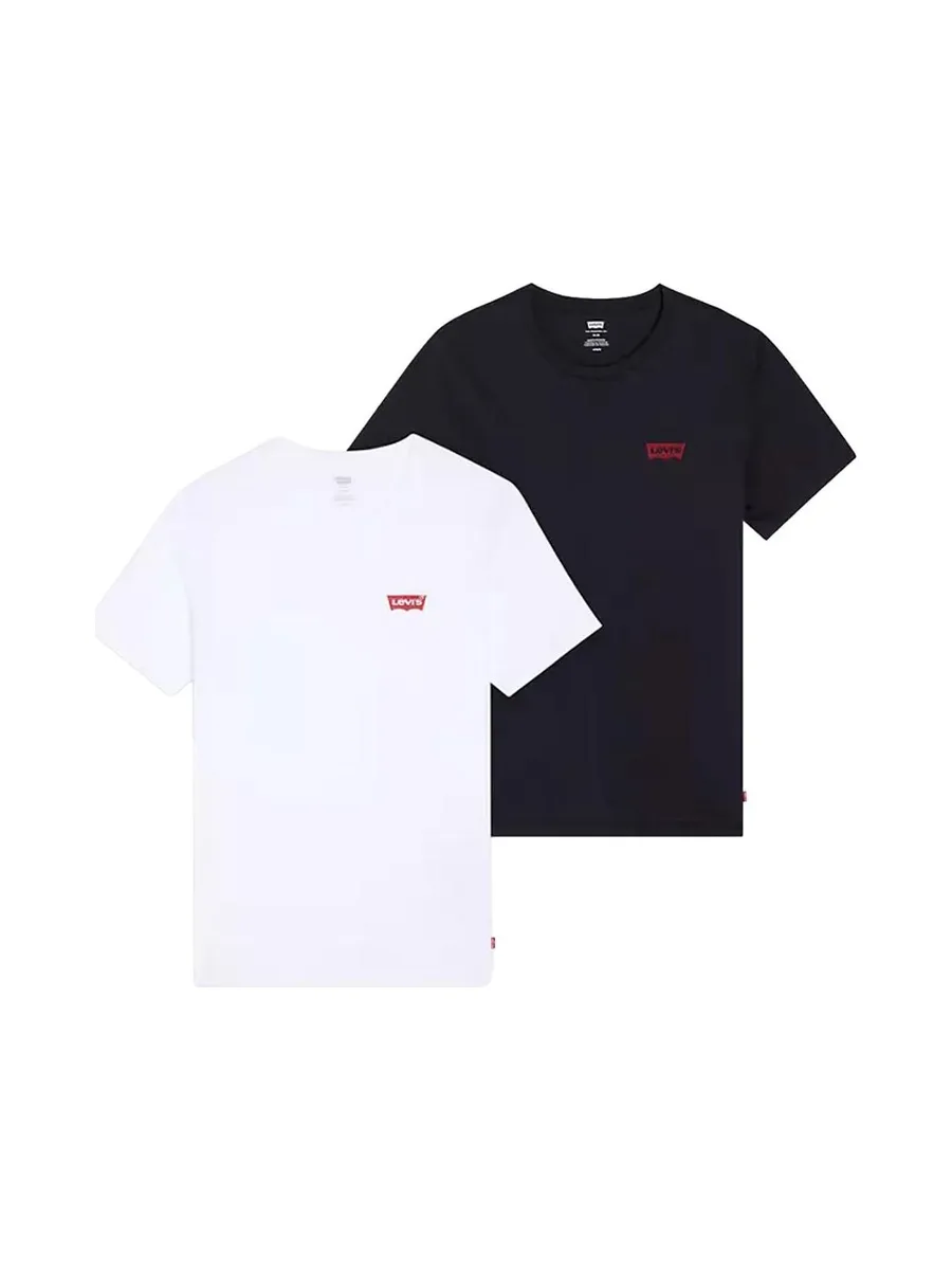 Lot de 2 T-shirts Blanc/Noir Homme Levi's Slim Fit 2