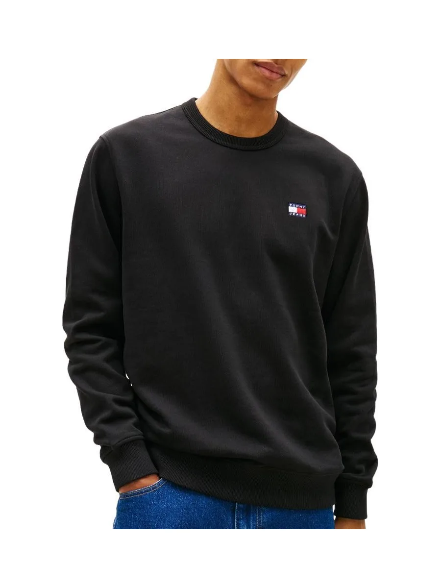 Sweat Noir Homme Tommy Hilfiger Badge Crewss 2