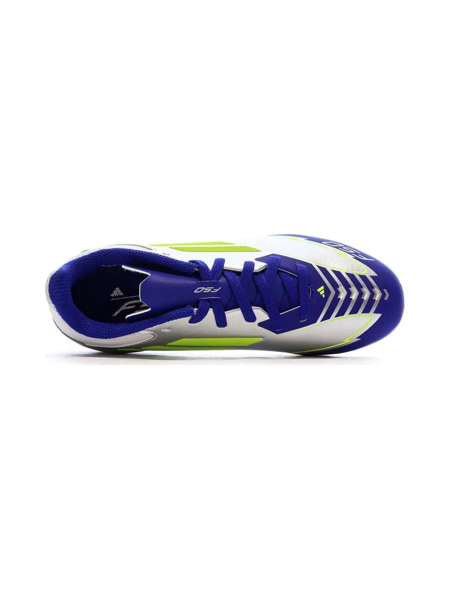 Chaussures de football Bleu/Argent Garçon Adidas F50 4