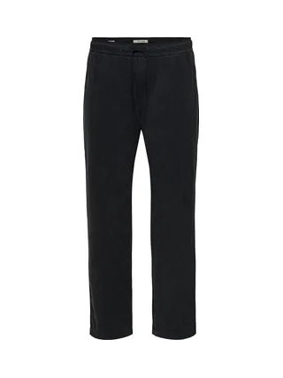 Pantalon fluide Velours Noir Homme Only & Sons Fade 1