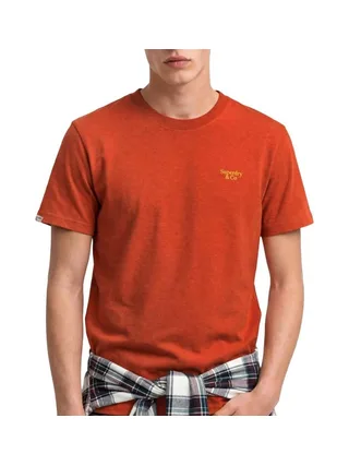T-shirt Orange Homme Superdry Essential Serif 1