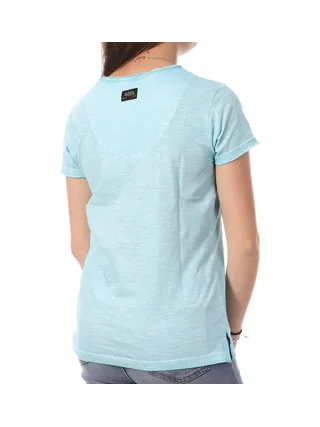T-shirt Bleu Femme Von Dutch Aspect 2
