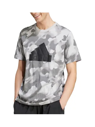 T-Shirt Gris/Blanc Homme Adidas Bos 1