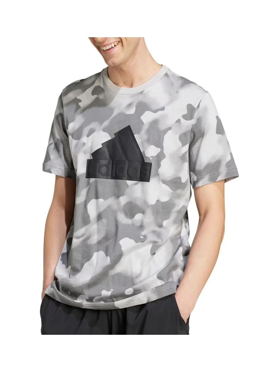 T-Shirt Gris/Blanc Homme Adidas Bos 2