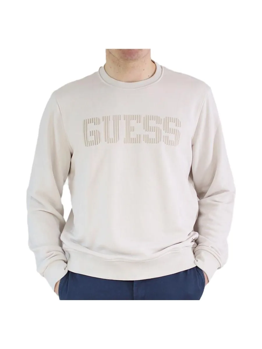 Sweat Beige Homme Guess Beau Cn Fleece 2